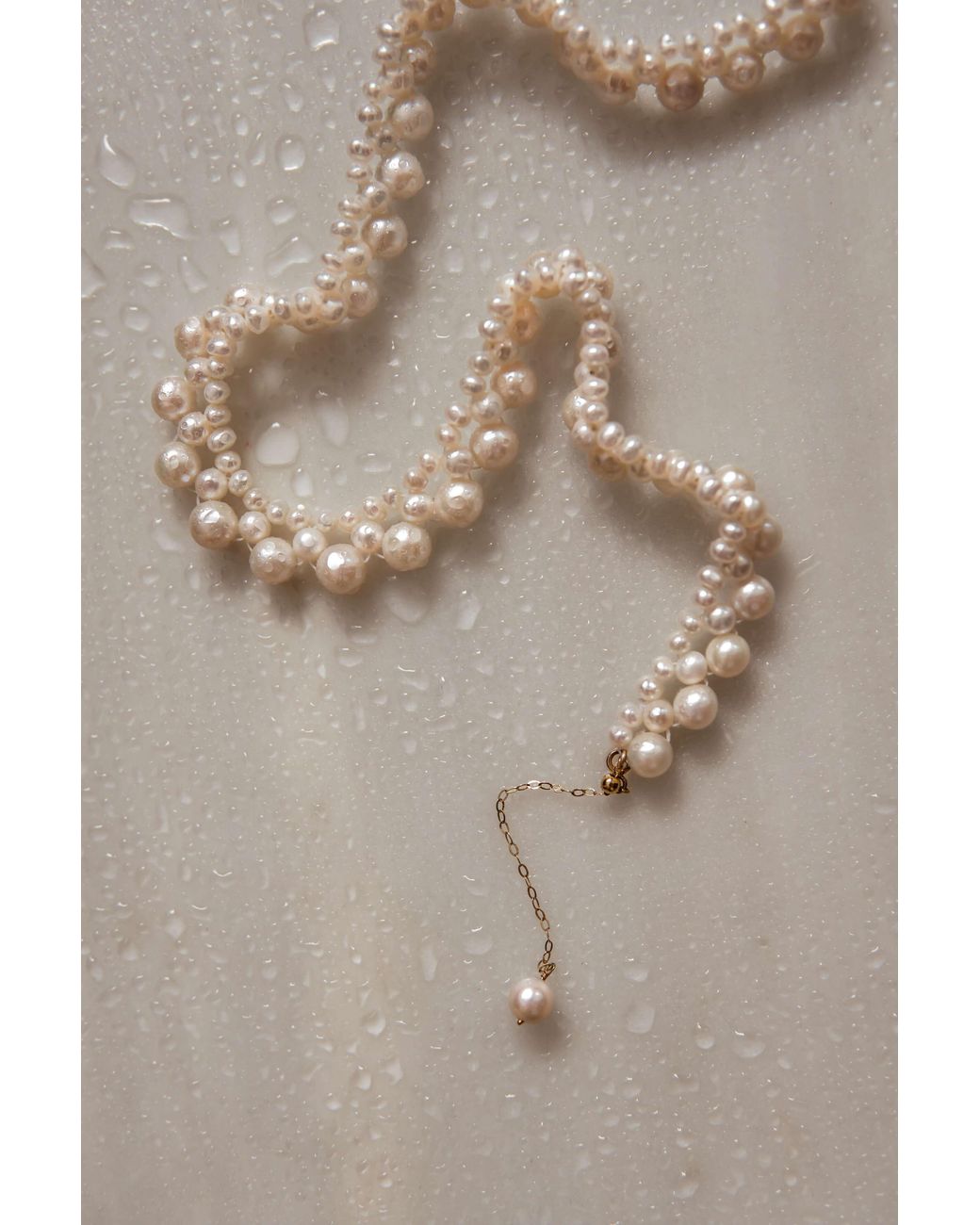 Katy Faye Metallic Adèle Pearl Necklace