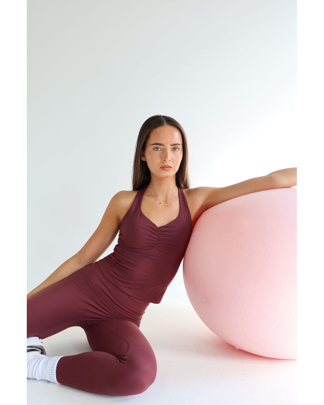Raae Uk Red Burgundy Sculpt Leggings