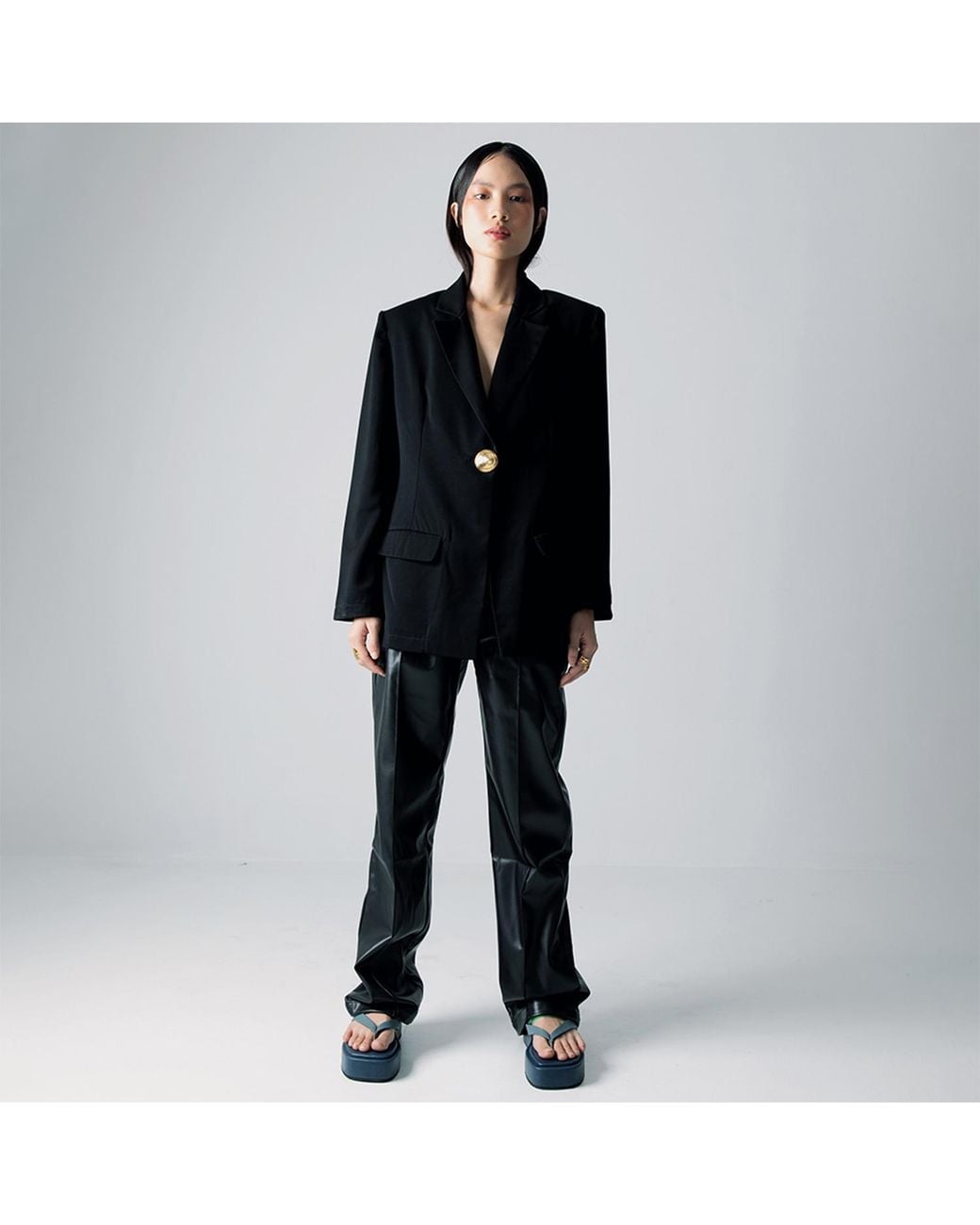 Ats the Label Black Leonie Standard Length Blazer