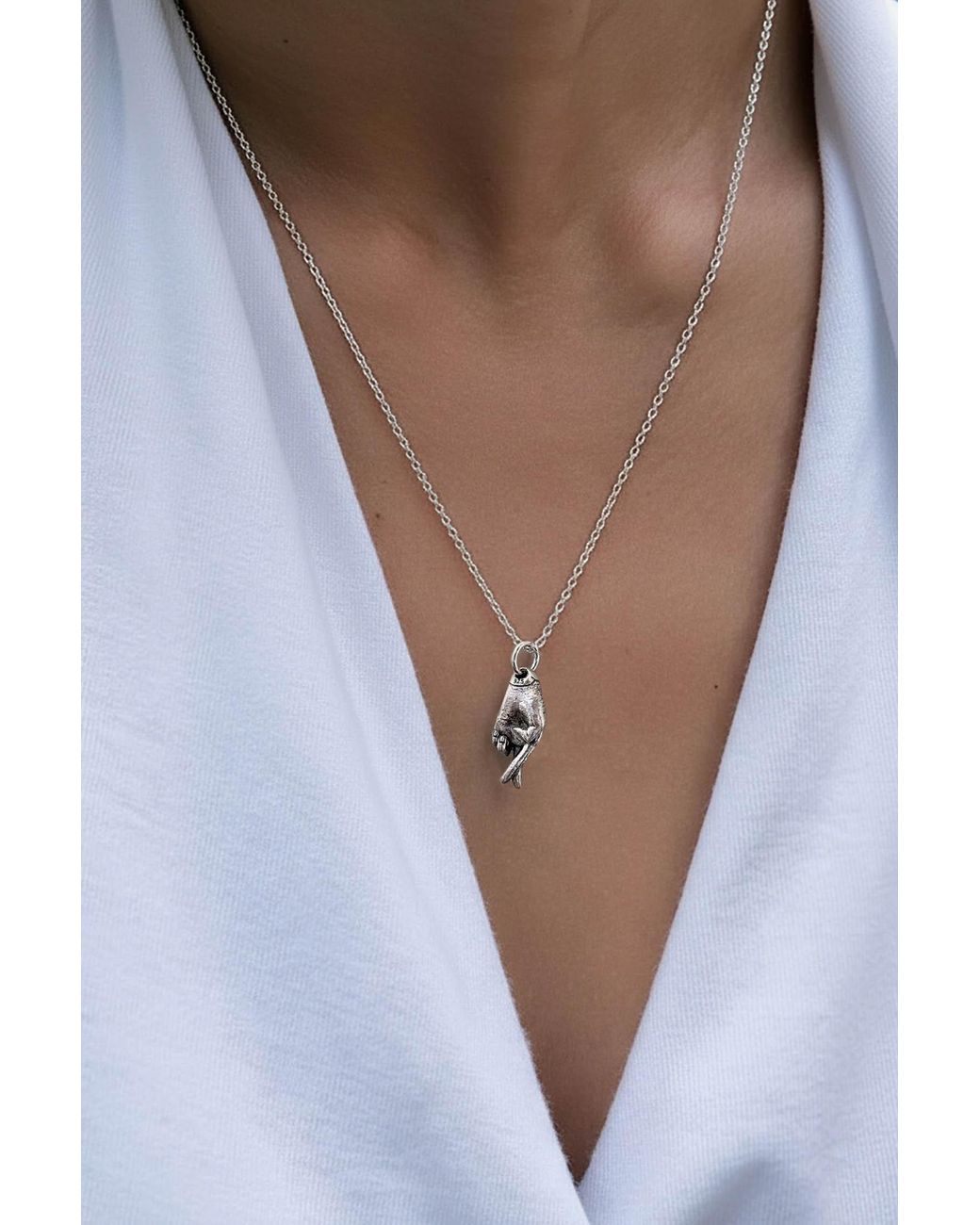 Astor & Orion Metallic Good Luck Charm Necklace Sterling