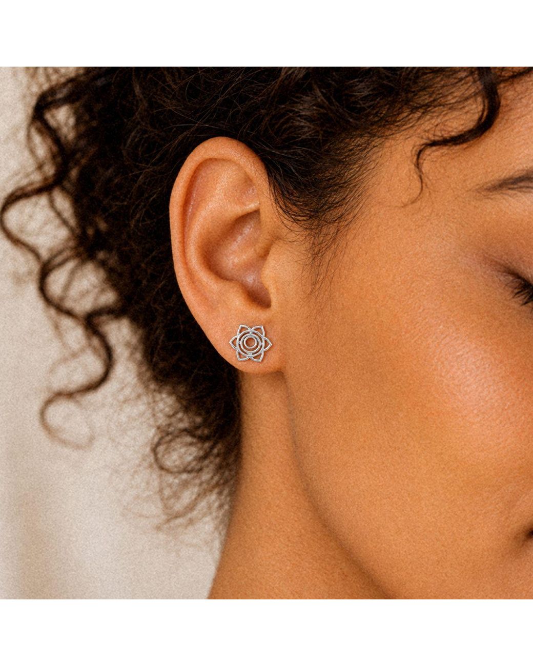 The Jewellery Store London White Sacral /Svadhishthana Chakra Stud Earrings