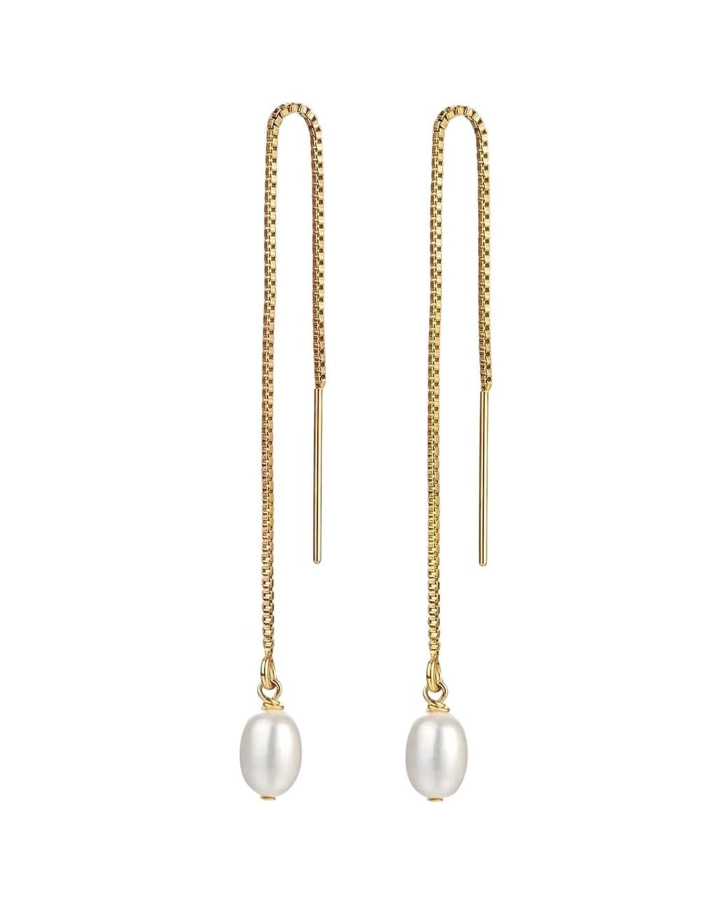 Katy Faye Metallic Rosa Threader Earrings