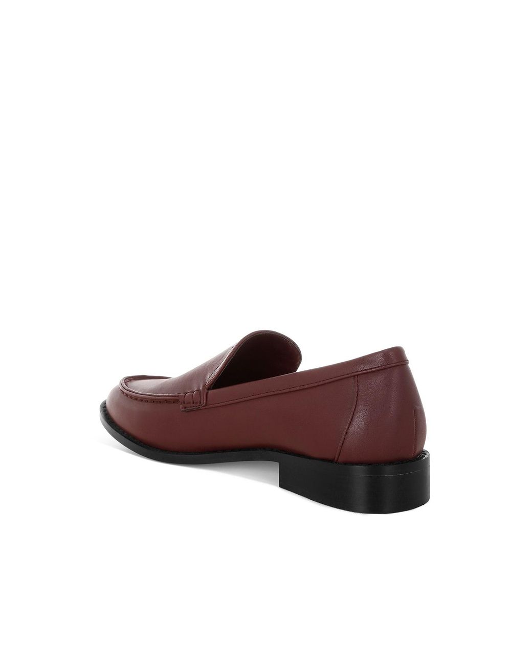 Rag & Co Brown Ninto Low Heel Pleather Loafers