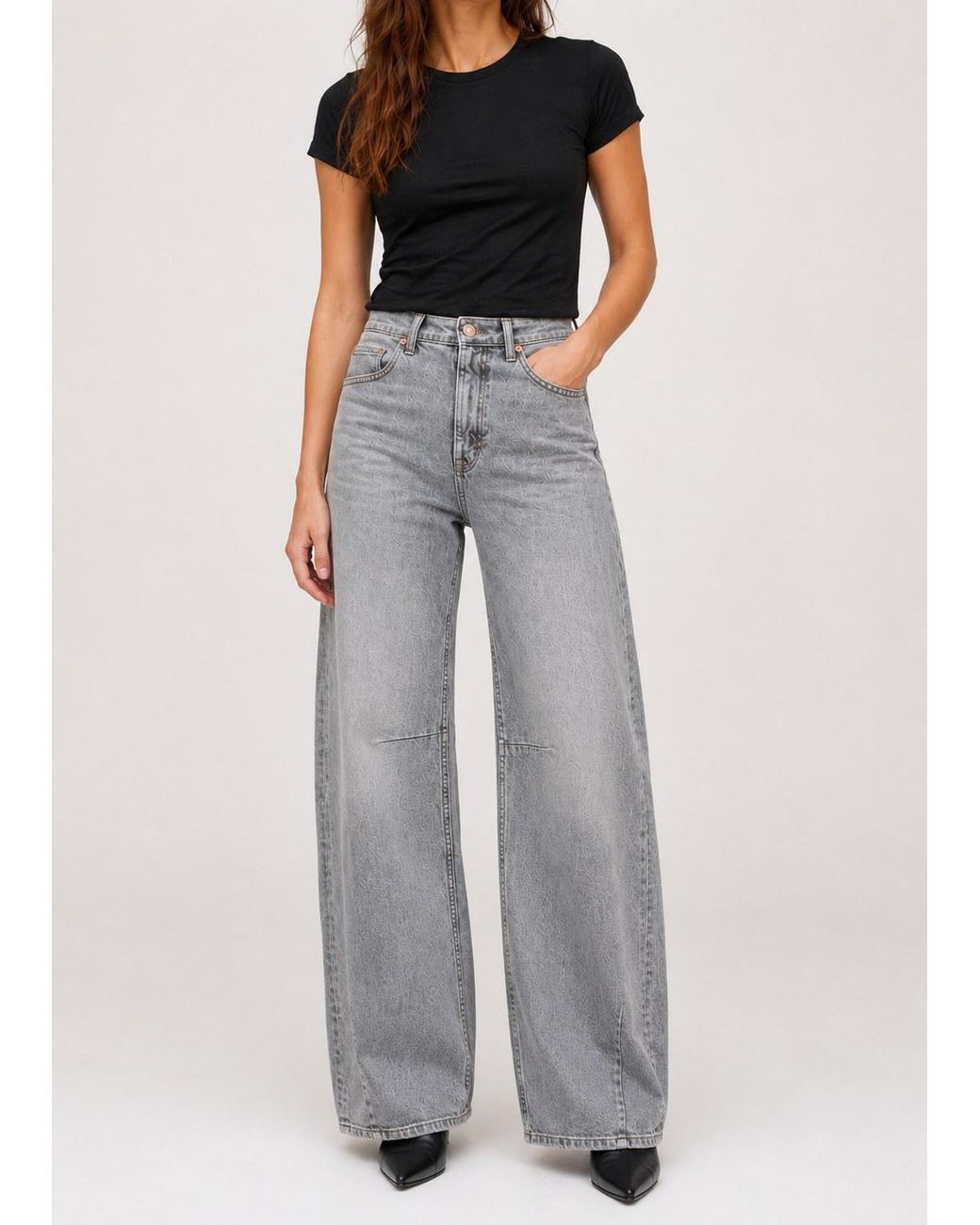 NOEND Gray Kallie Relaxed Curve