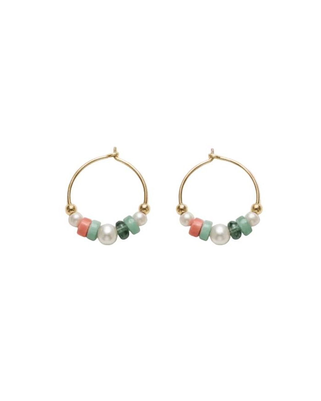 With Love Darling Metallic Love Hoop Pearl Earring
