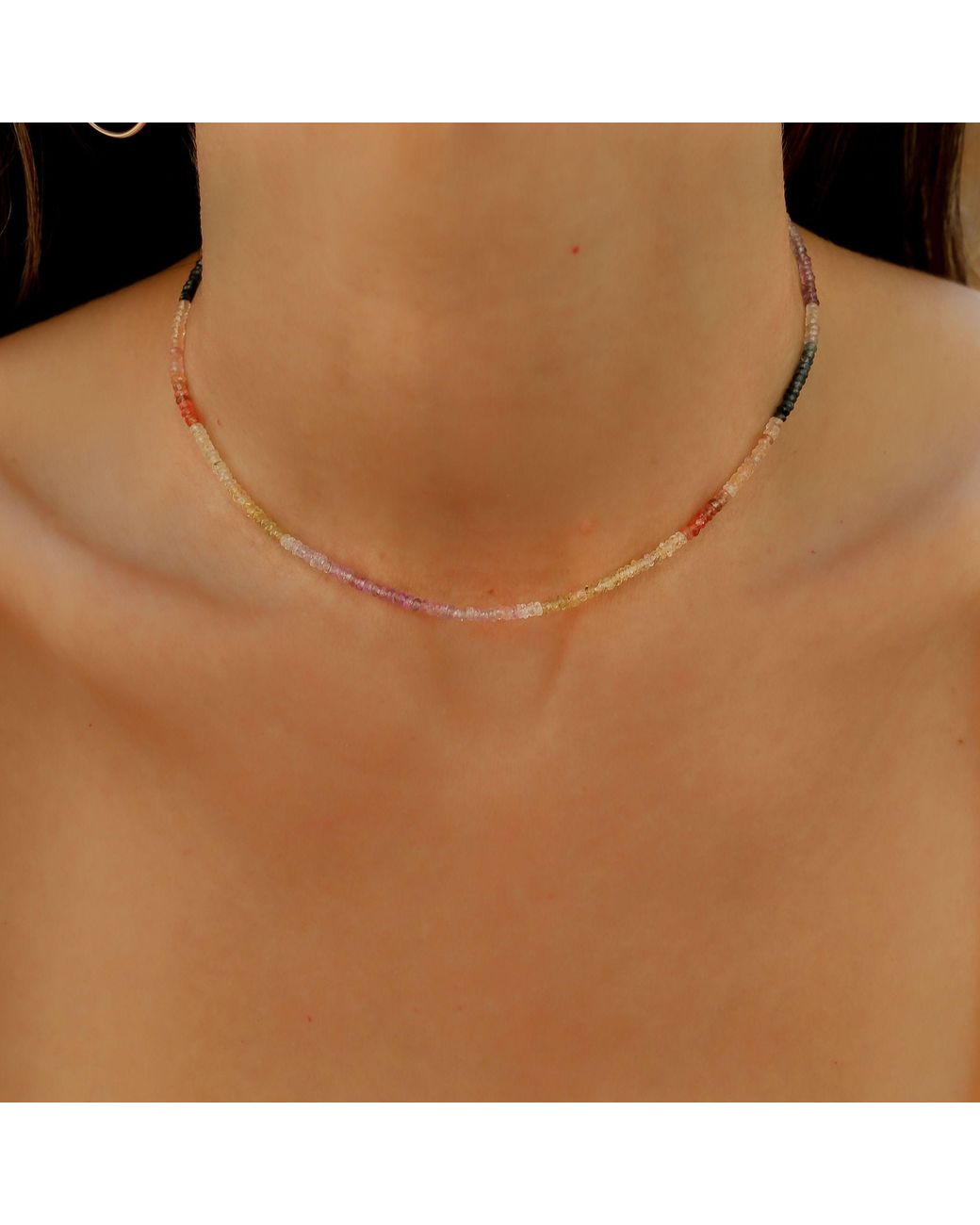 Lexi Jewelry Metallic Of Sapphires Necklace