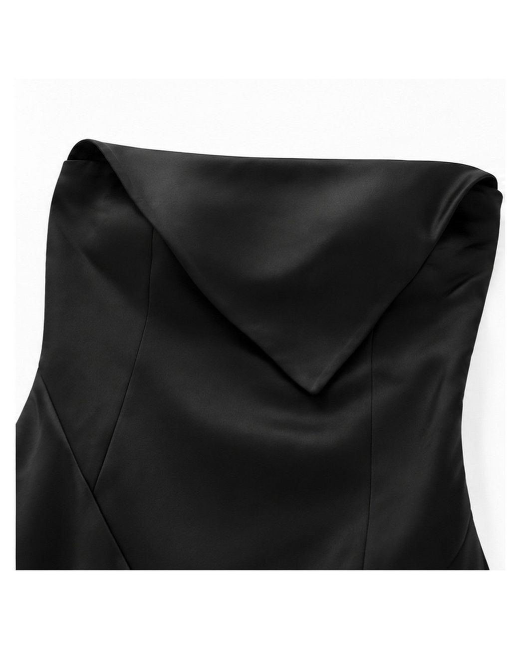 Aisl Black Strapless Fold Bodice Maxi –