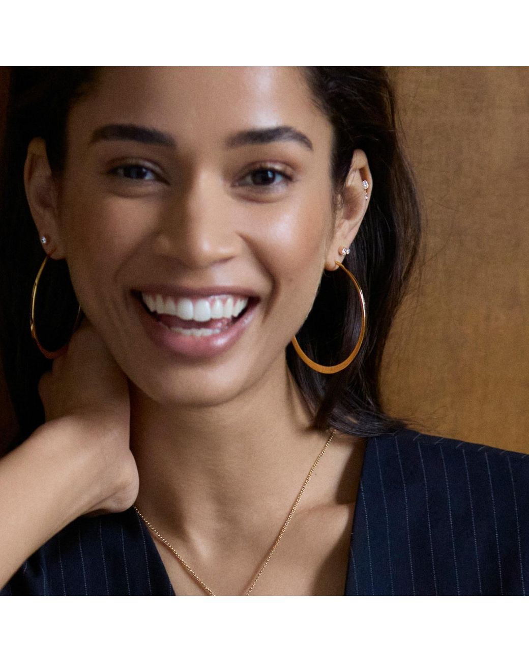Dinny Hall Metallic Signature Large Dinny Hoops