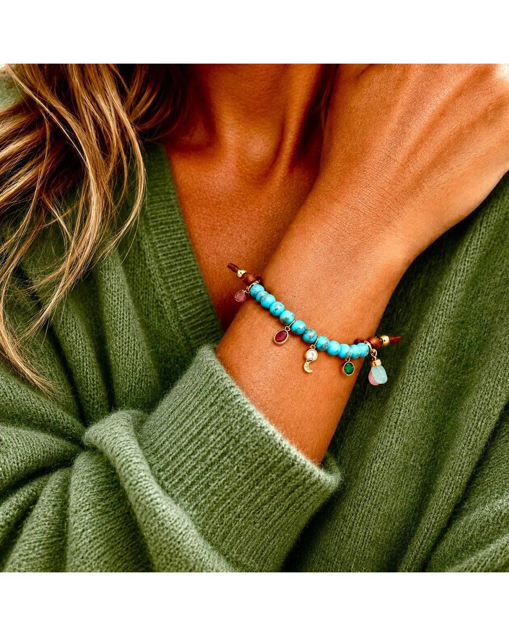 Persia Dona Jewelry Blue Turqs X Caicos Bracelet