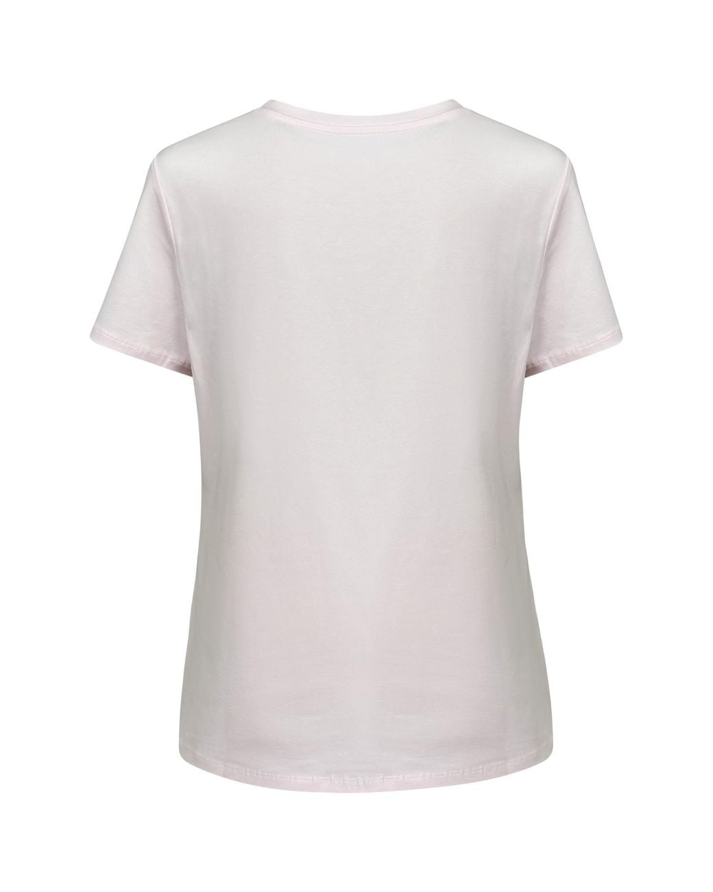 Perlavera Gray Tita Solid Cotton Spandex Short Sleeve Length Crew Neck T-Shirts