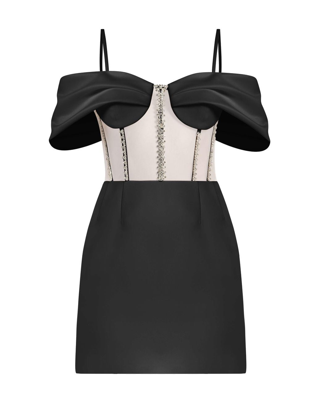 Tia Dorraine Black Belle Of The Ball Crystal-embellished Mini Dress