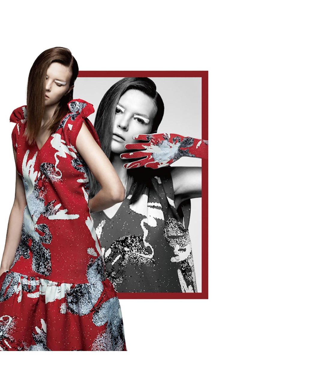 Arto. Blue Shoulder Ruffles Gathered Floral Midi Dress
