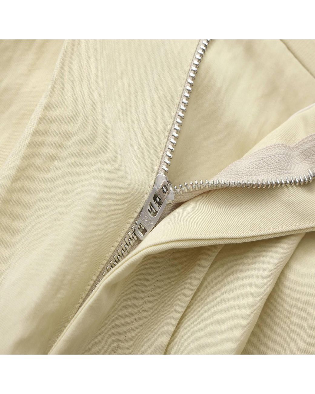 FRONT ROW SHOP Natural Neutrals Balloon Pleat Trousers Butter