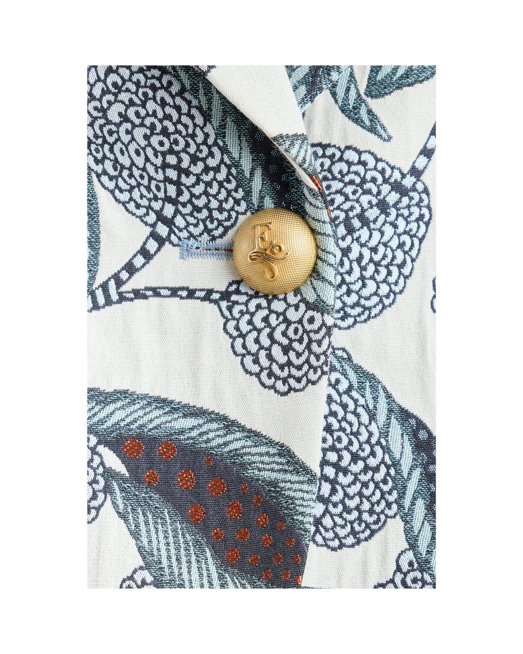 The Extreme Collection Green Floral Printed Tailored Blazer