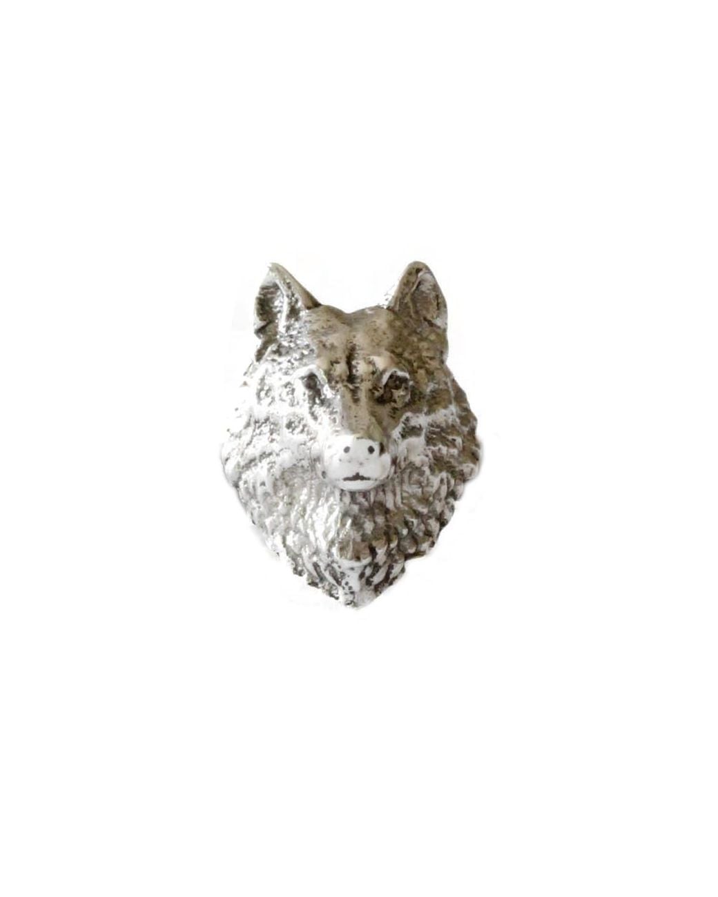 Lee Renee Metallic Wolf Lapel Pin – for men