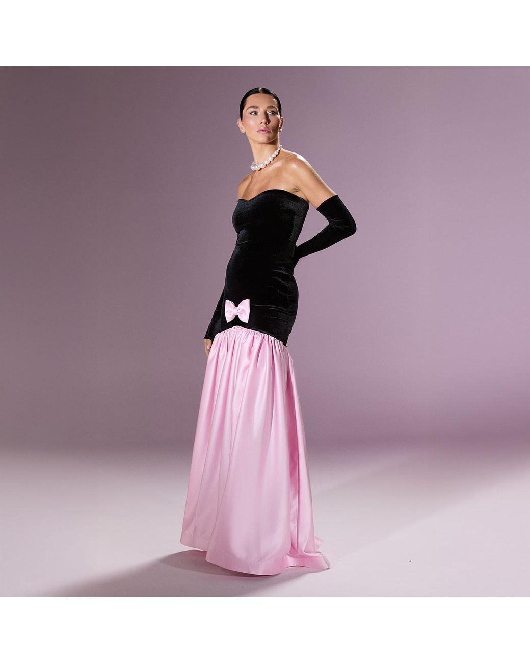 Nur Karaata Pink Marcelline Gown