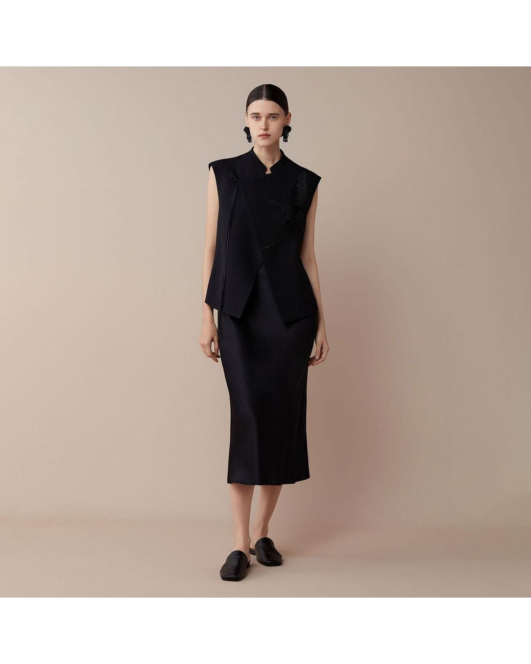 Silkinc Black Jinghong Swan Goose Waistcoat