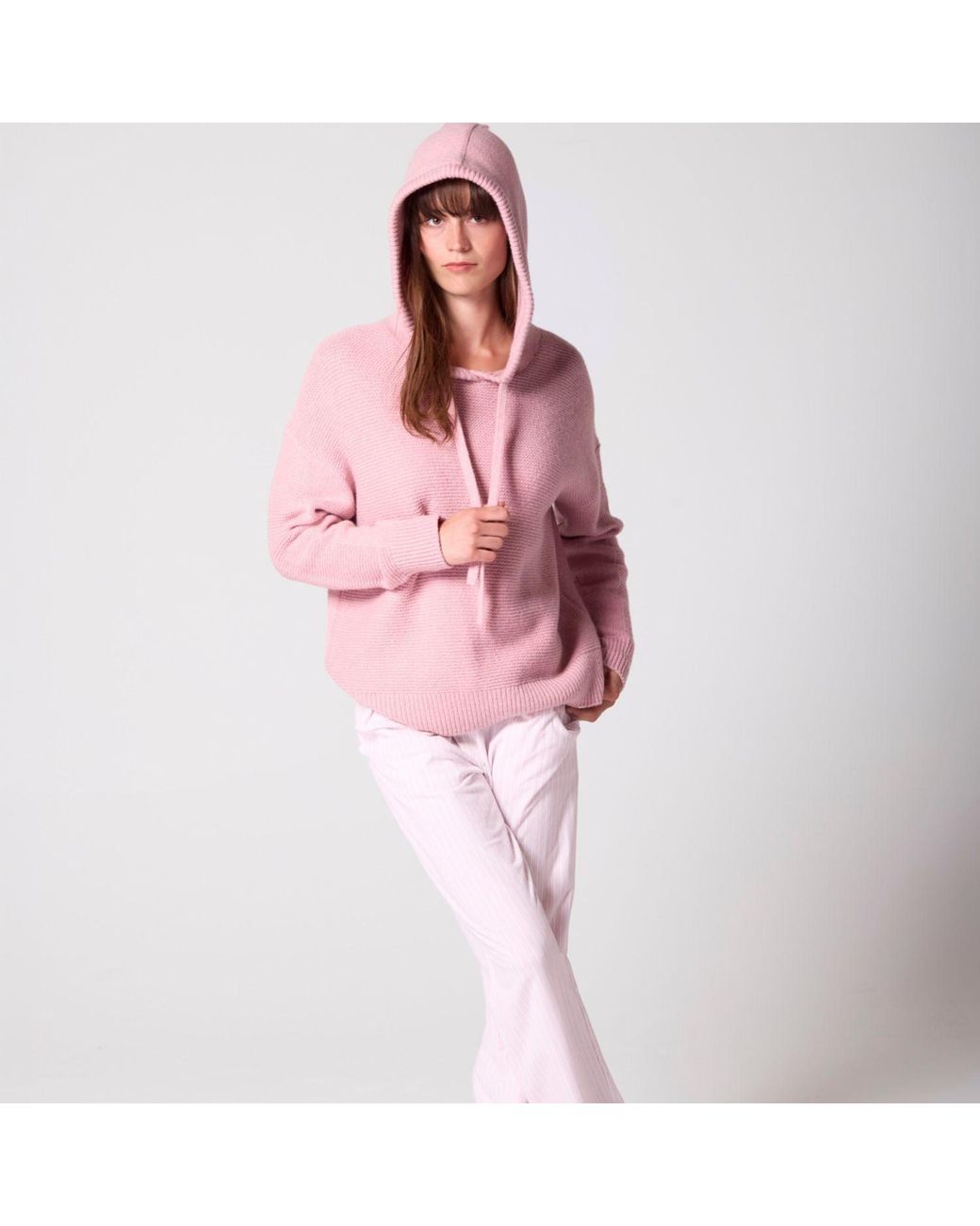 Mamu Dream Pink Alpaca Wool Hoodie