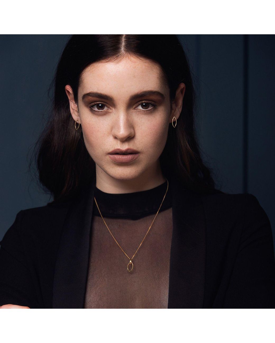 Edge Only Metallic Marquise Slice Earrings