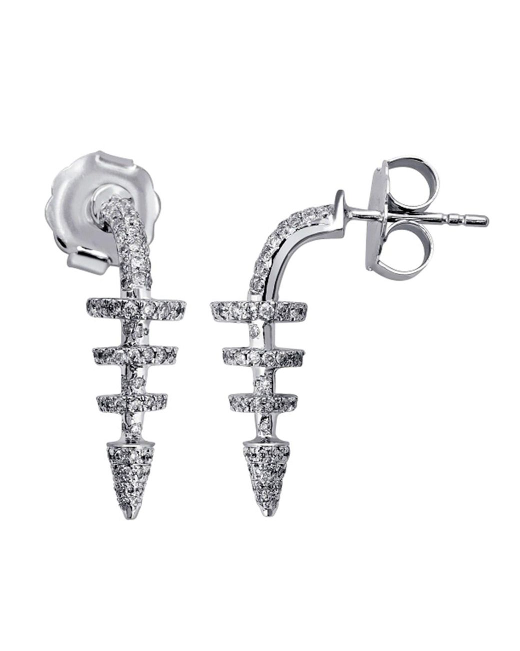 Artisan Metallic Diamond Spike Drop Earrings