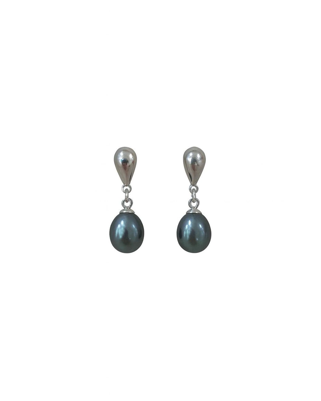 Pearl Code Blue Pearl Drop Earrings