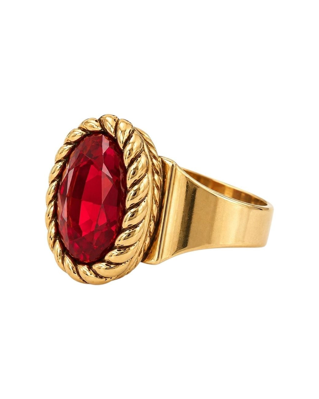Vstyle Red Ruby Statement Ring