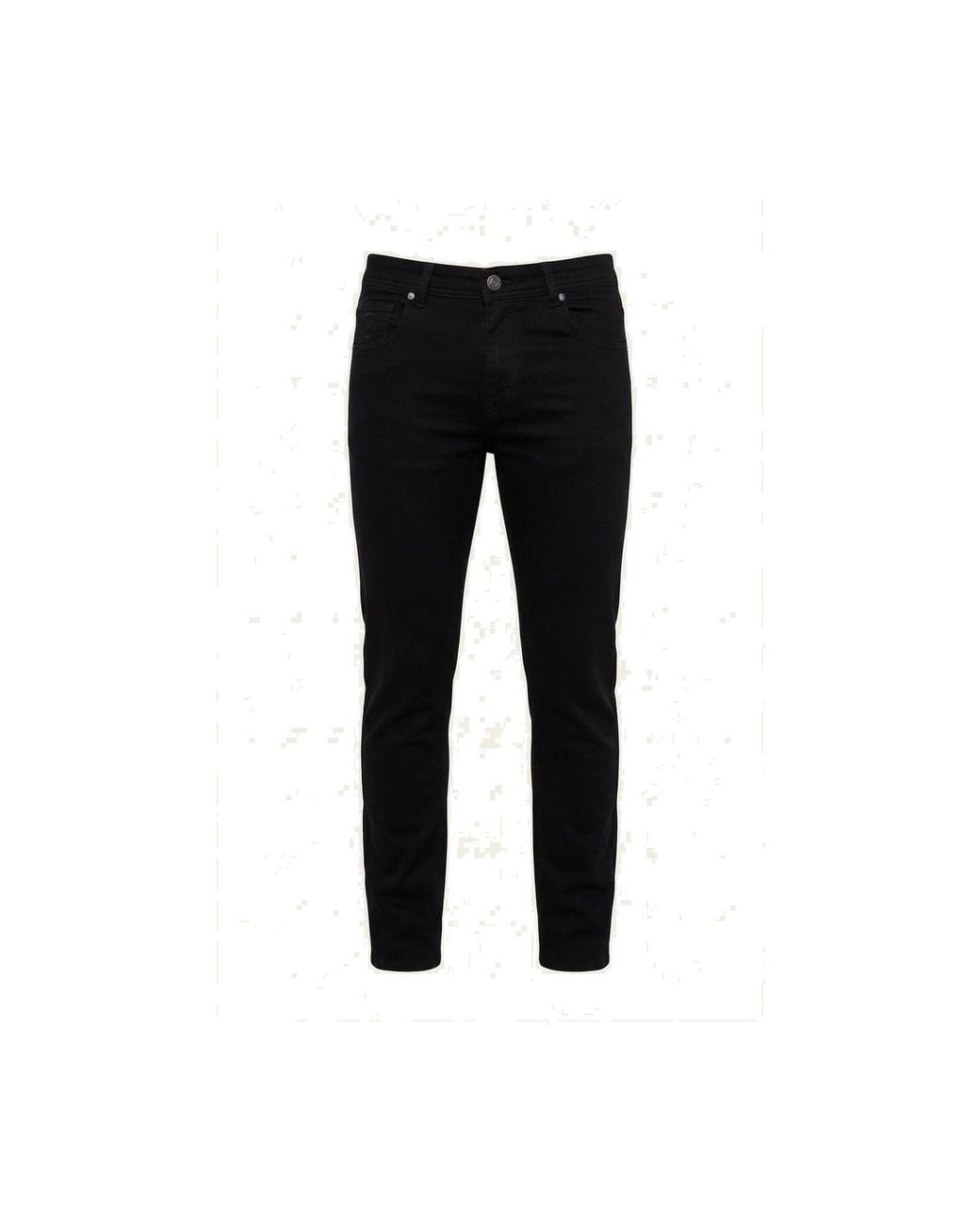 Ron Tomson Black Super Soft 5-Pocket Style Pants for men