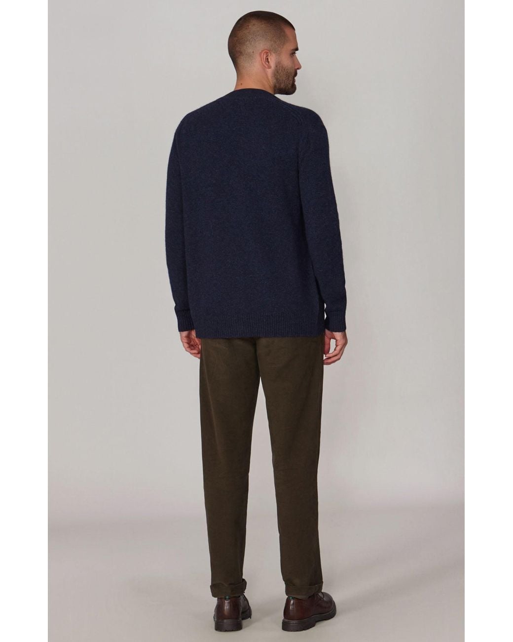 Paul James Knitwear Blue Lambswool Alfie Cardigan for men