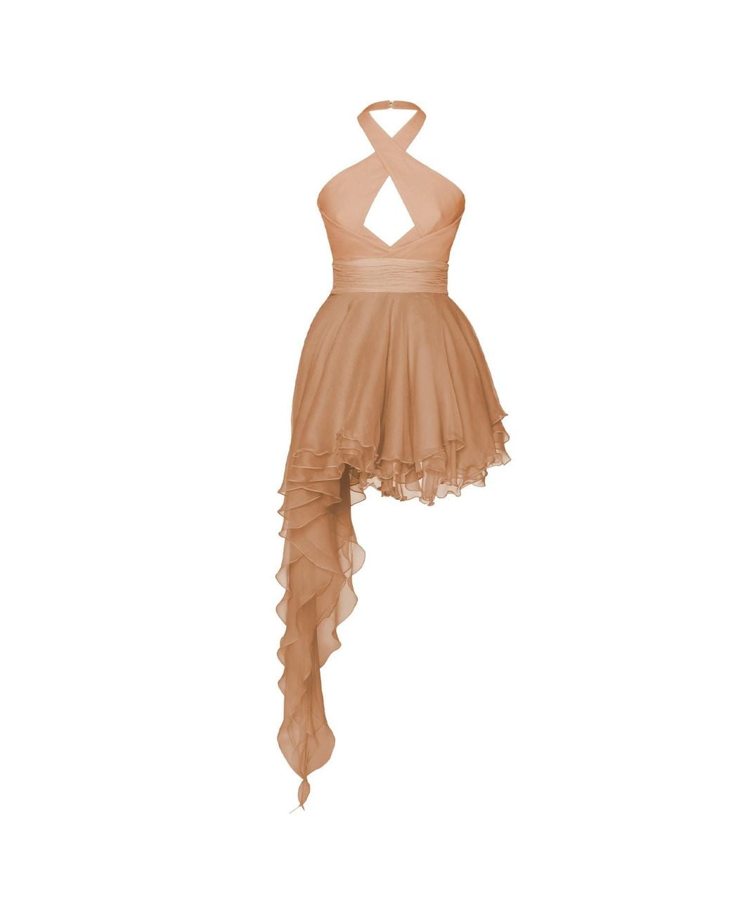 Anse Victorin Brown Neutrals Pantha Silk Dress