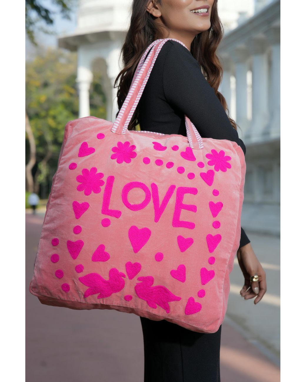 Conscious Yoga Collective Pink Love Suzani Tote