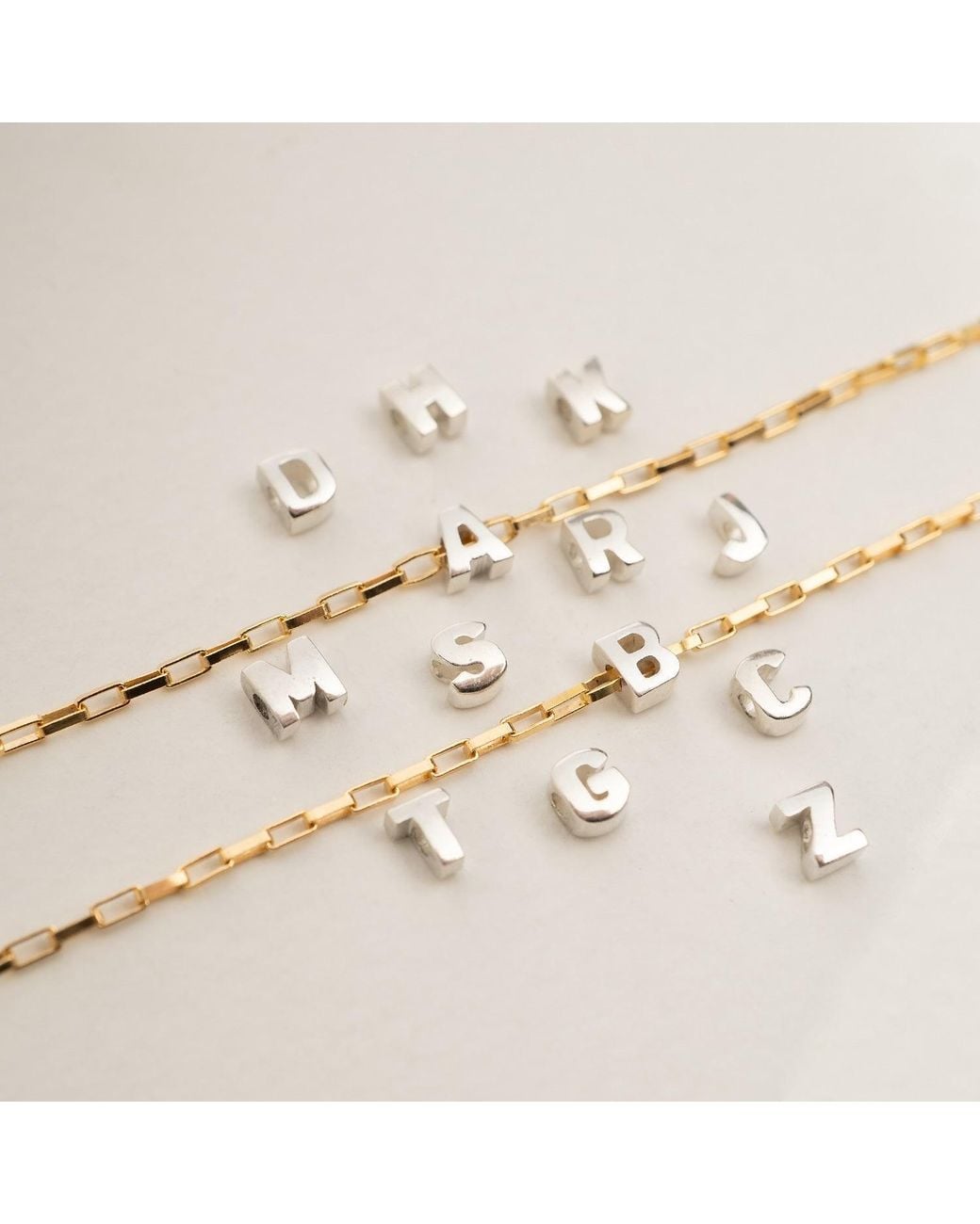 Kate Koel Metallic Initial Bracelet