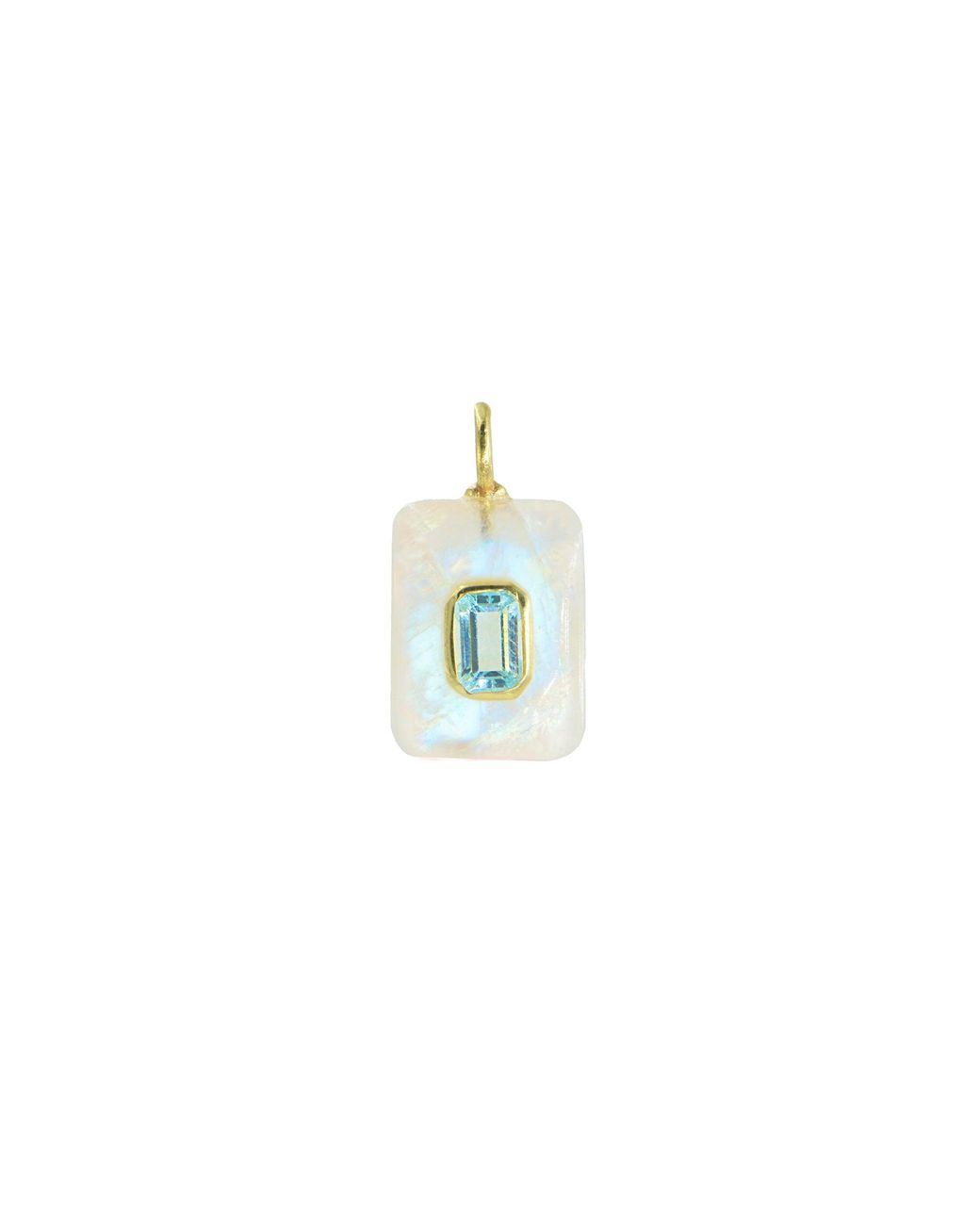 KAMARIA Metallic Moonstone Gemstone Pendant With Topaz