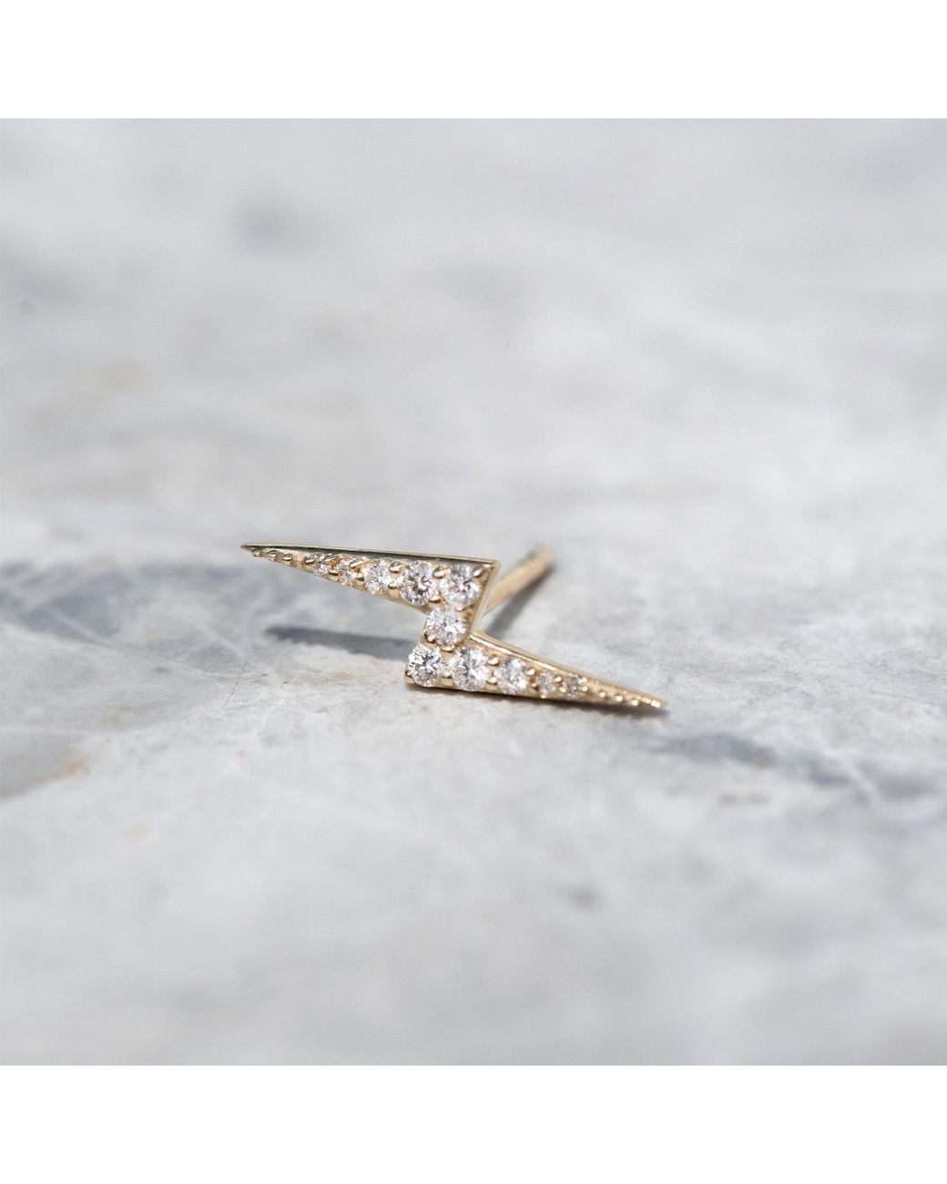 Zoe & Morgan Metallic Zap Diamond Stud Single