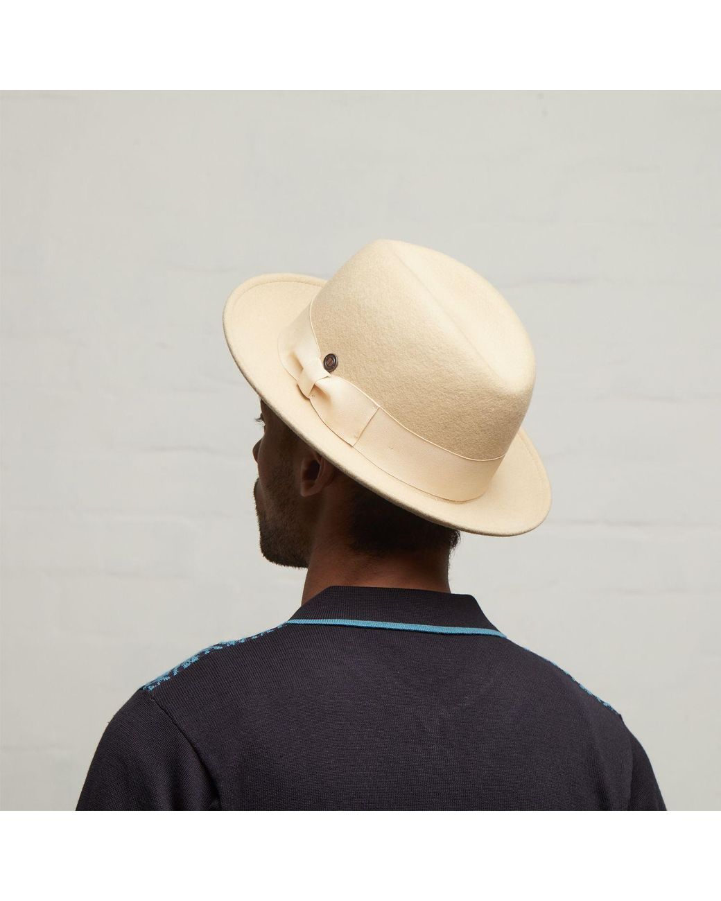 Dasmarca Hats Natural Godfather Ivory Wool Felt Hat for men