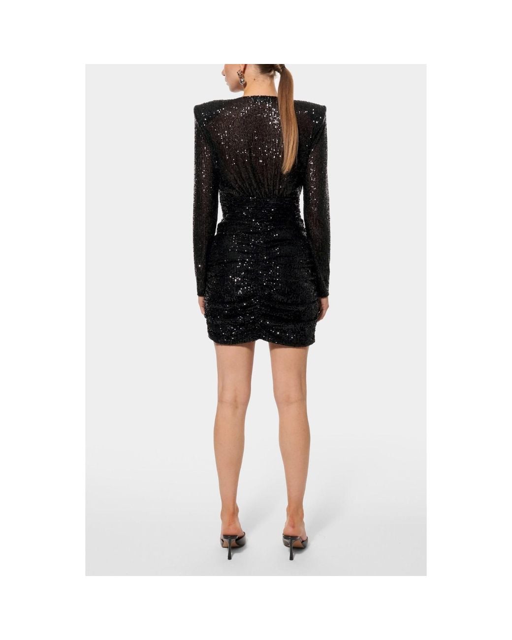 AGGI by HALEWSKI Black Jessica Sparkle Mini Sequin Dress