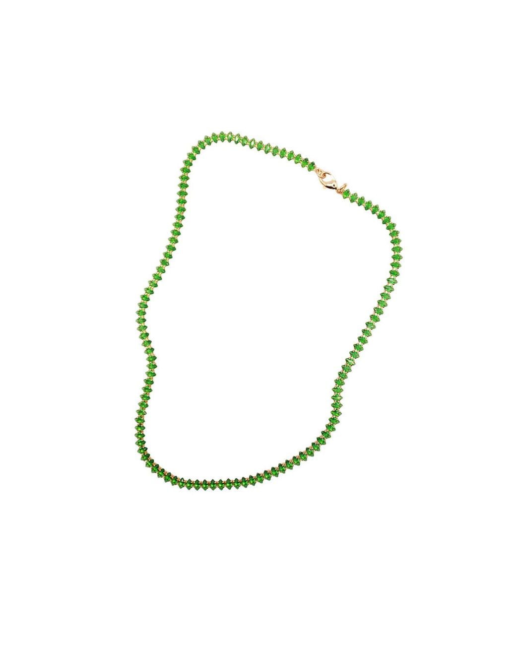 Urbane Jewelry Studio Green Emerald Tennis Necklace