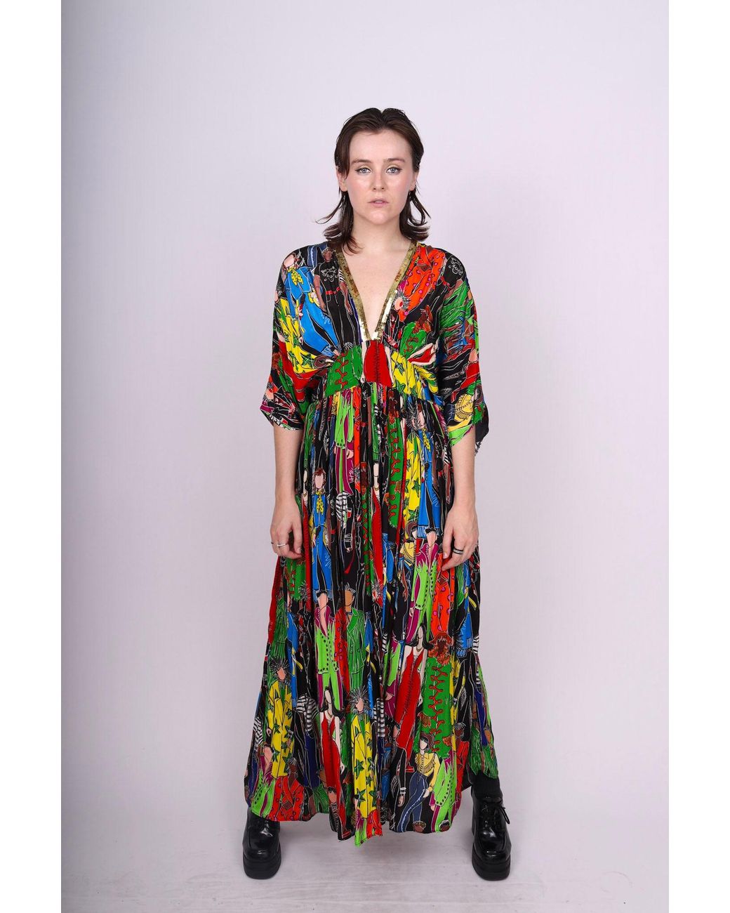 Any Old Iron White Heroes Kaftan Dress
