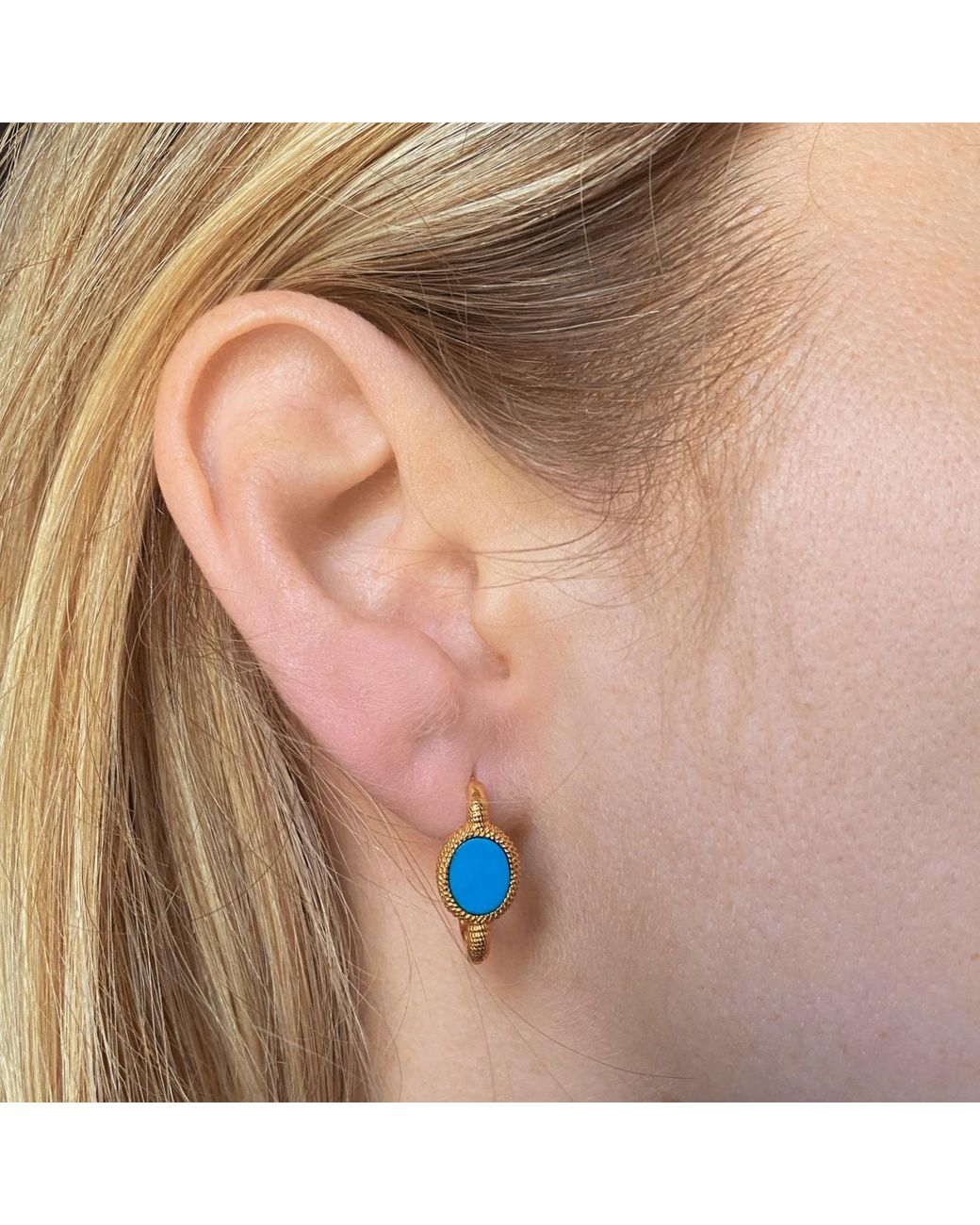 Preeti Sandhu Blue Kora Link Hoops