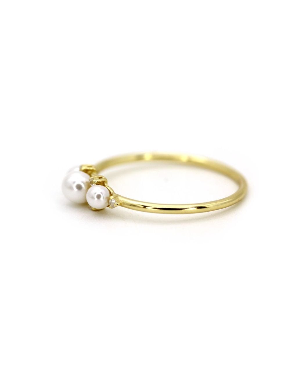 VicStoneNYC Fine Jewelry Metallic Natural Akoya Pearl And Diamond Ring