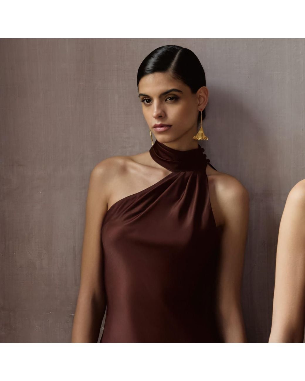 Meraki by Rashmi Bajaj Yellow Ginko Grace Plated Dangle Drop Earrings