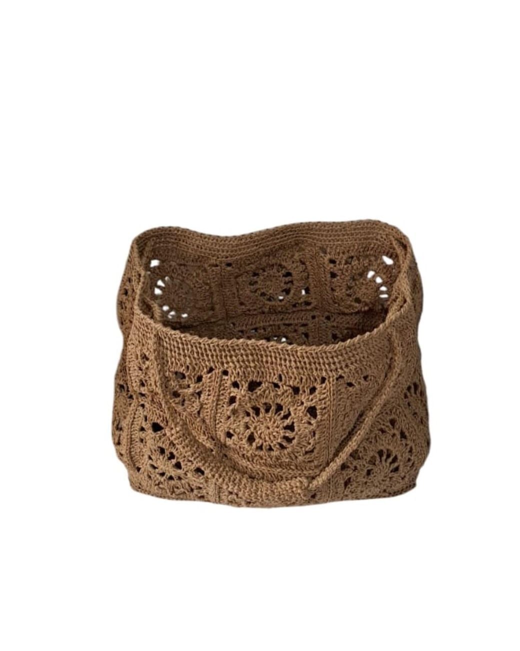 Springmoonatelier Brown Handcrafted Raffia Elegance Bag