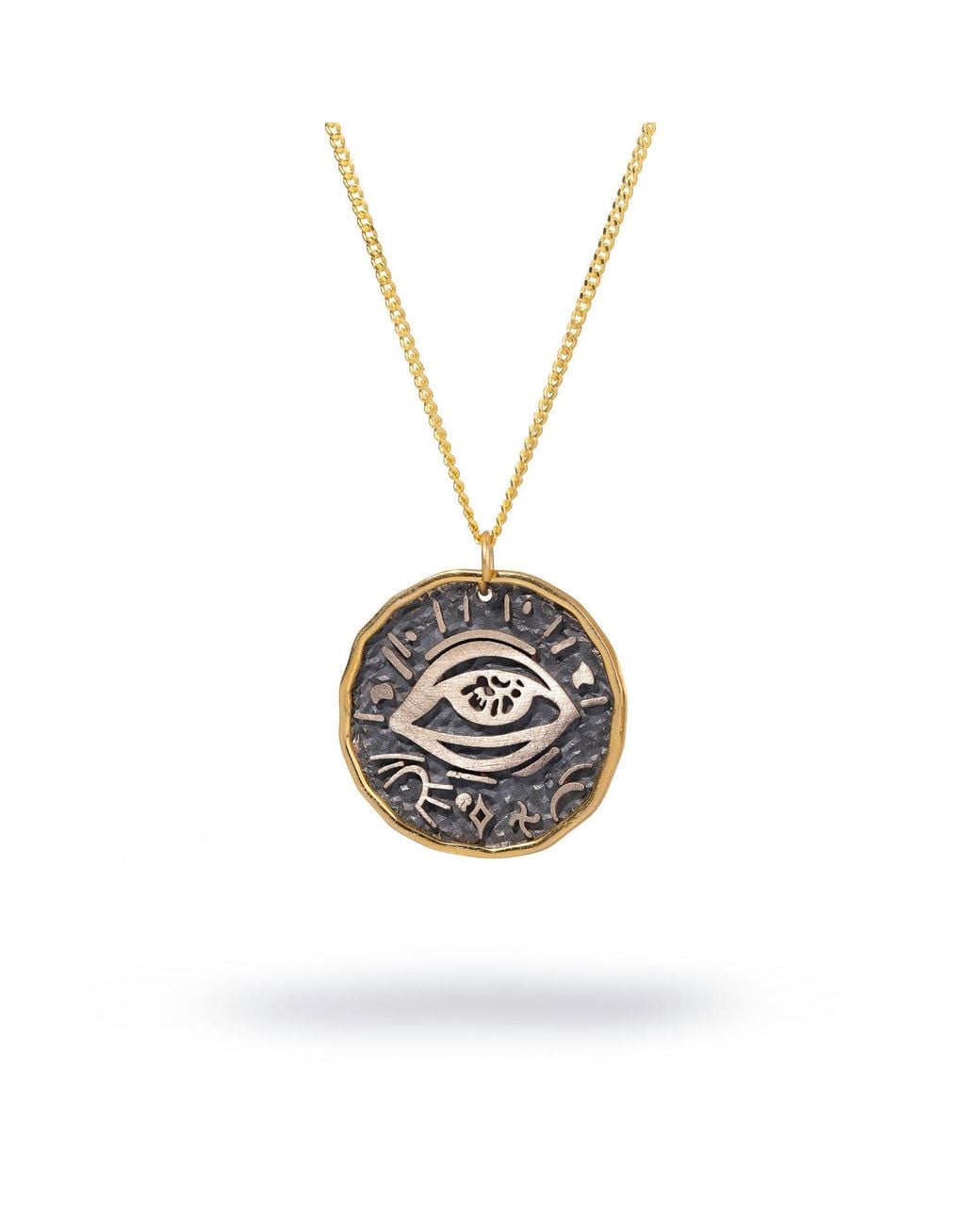 Ebru Jewelry Metallic Protective Eye Symbol Sterling & Pendant Necklace