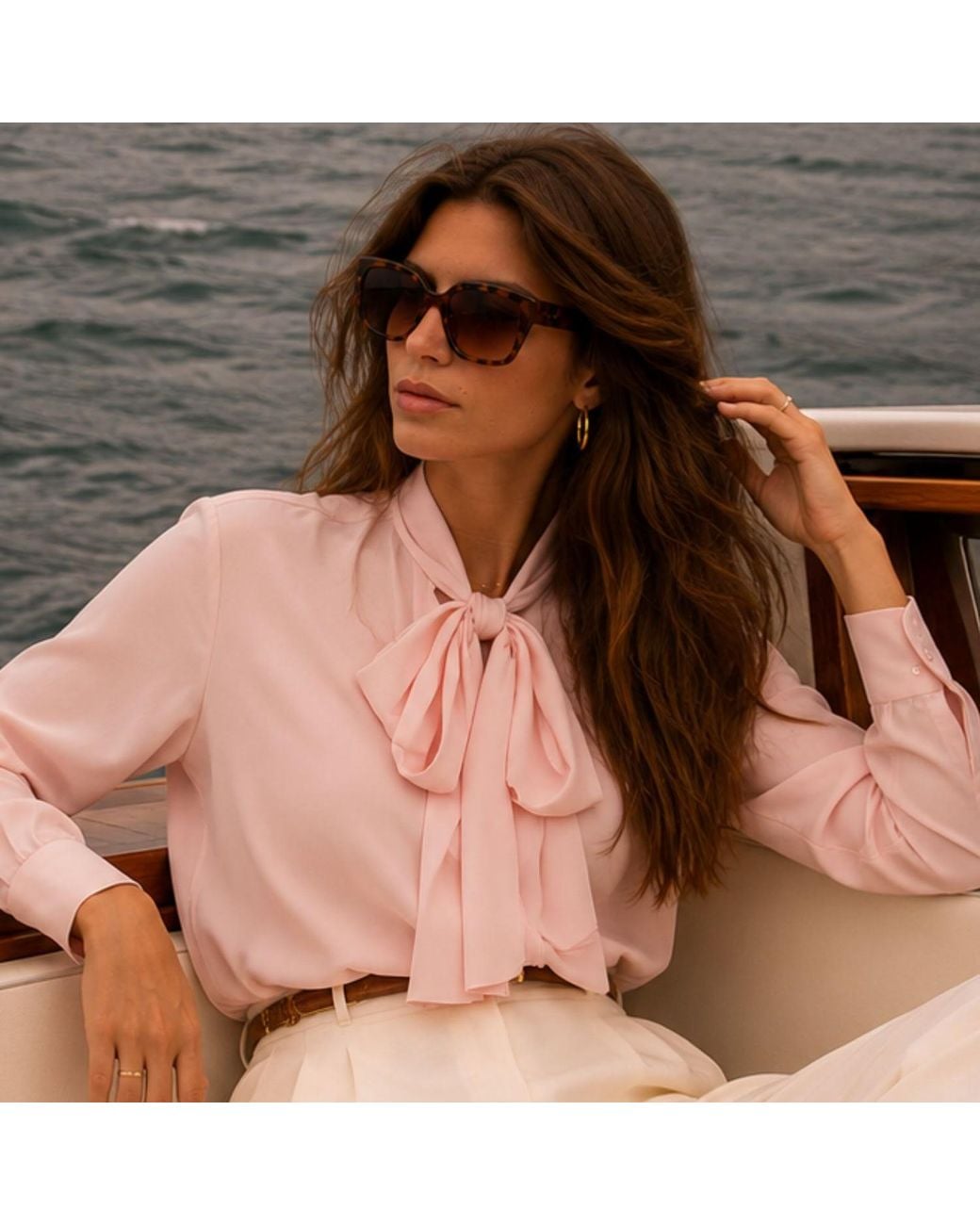 Bel Cashmere Pink Carmen Blouse