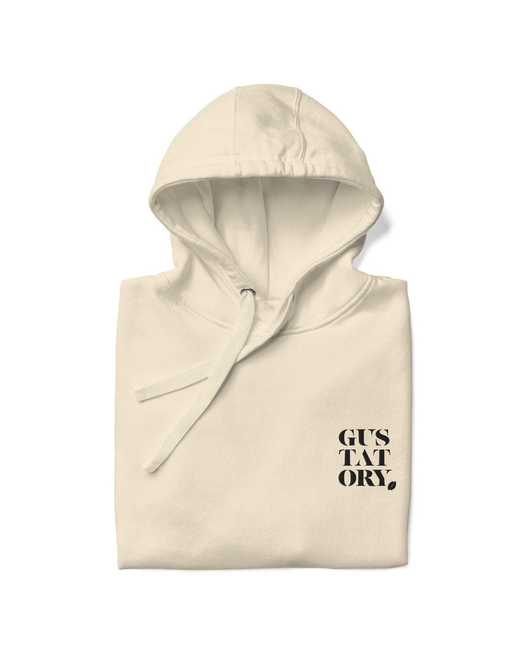 Anchor and Crew Natural Neutrals Bone Gustatory Berlin Coffee Scene Cotton Blend Embroidered Hoodie for men
