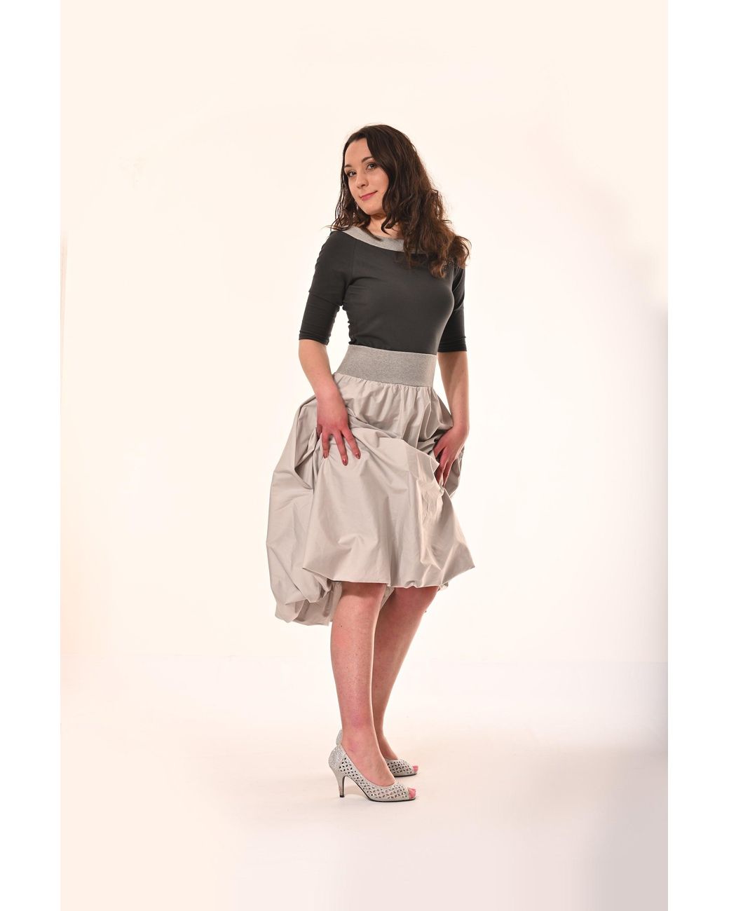 Frock Tales Gray Boating Top