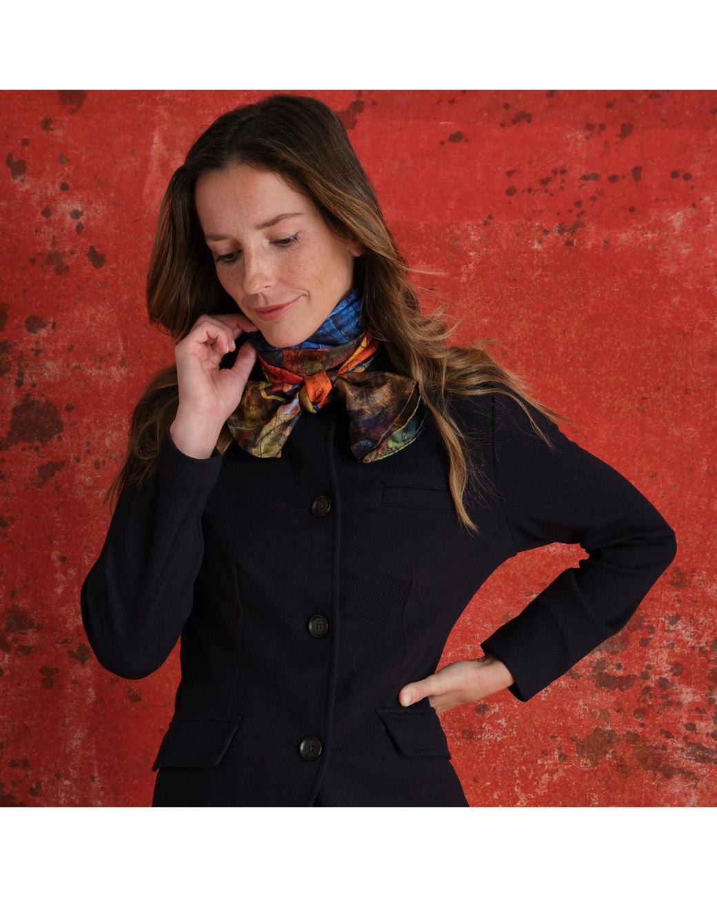 Richard Stone Studio Blue Twilight Silk Scarf