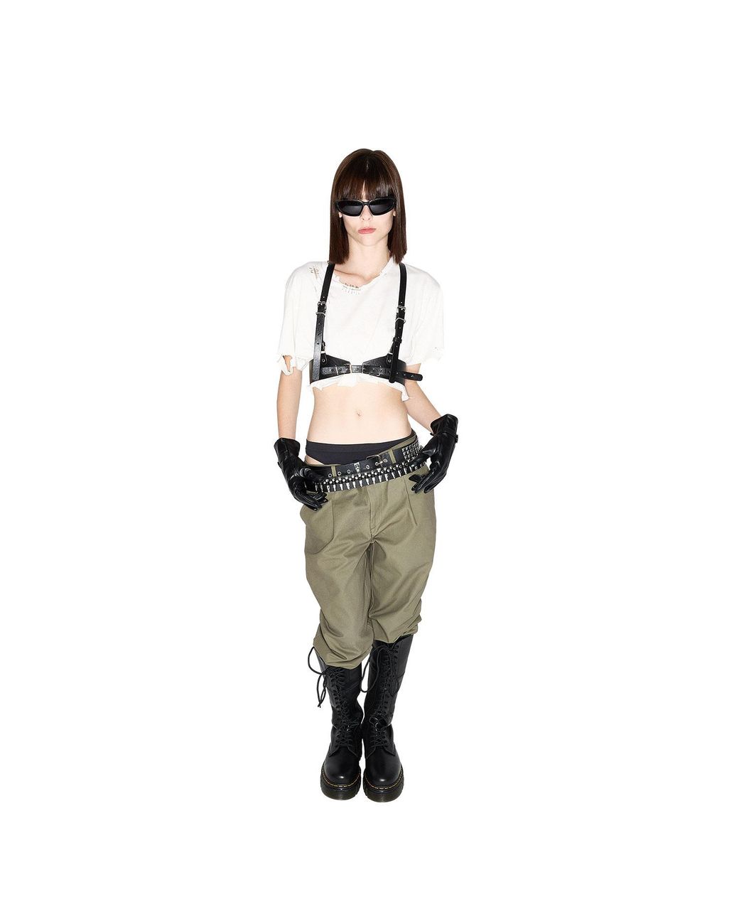Come on White Joy Division Love Will Tear Us Apart Cropped Tee — Distressed for men