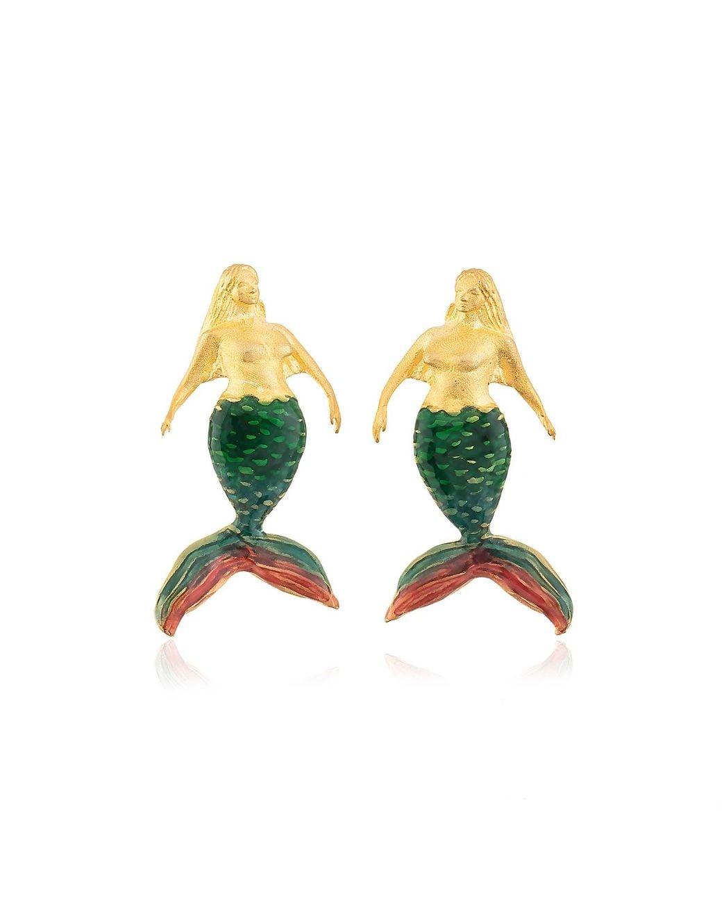 Milou Jewelry Green Mermaid Earrings