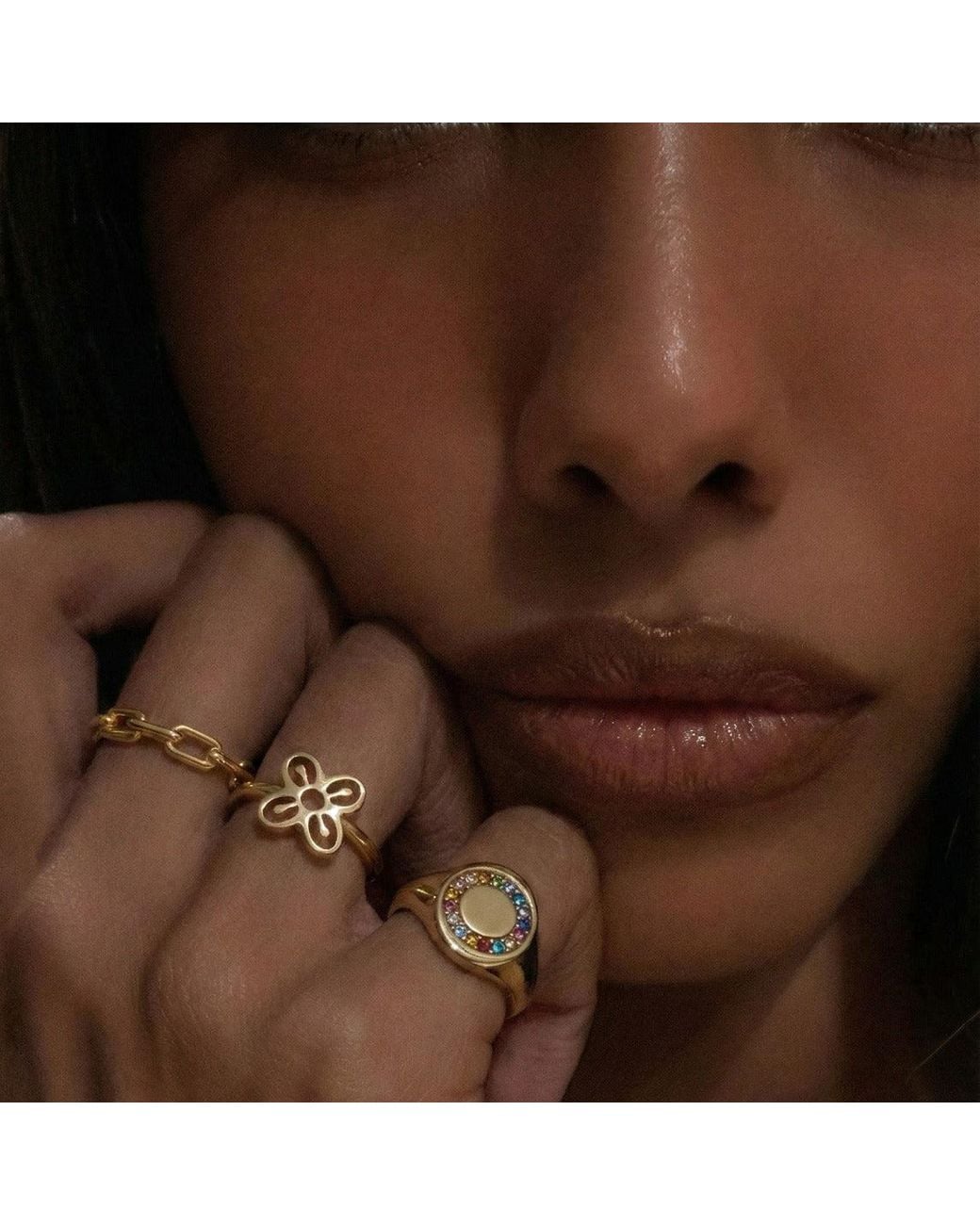With Love Darling Metallic Bese Saka Ring