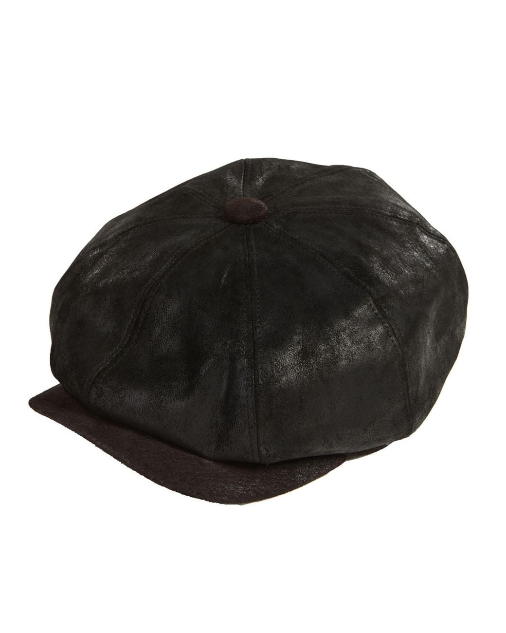 Dasmarca Hats Black Oliver Leather Bakerboy Newsboy Peaky Cap For for men